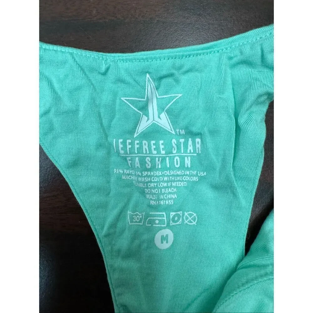 Jeffree Star Mint Green and Pink Lounge Bra Size Medium